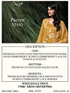 Ganga paesyn 5163 dress material wholesale in surat